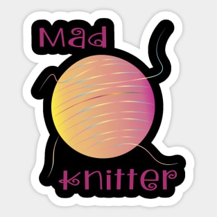 Mad Knitter Sticker